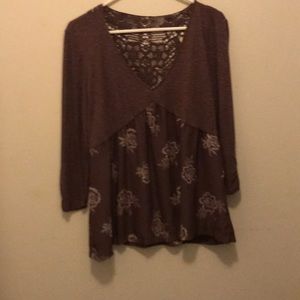 Lace long sleeve blouse